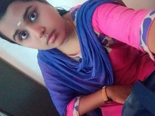 Indian school lady flaunts her  on cam