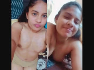 Youthful school nymph flaunts her body in a  flick