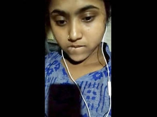 Desi school college girl joys himself with thumbs in part 2