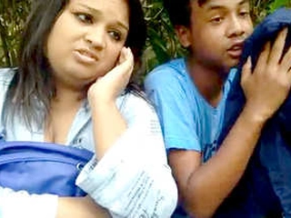 Desi nubile gets caught with her teacher at the park