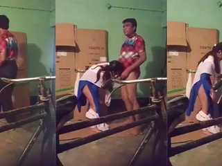 Fledgling school girl gives her instructor a suck off