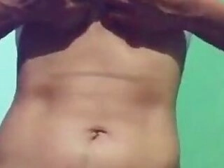 Pornography movie where aspiring Desi cam model reveals boobies and stomach