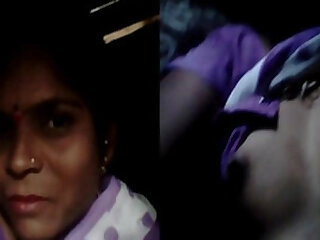 Desi wifey films Gonzo  demonstrating her sex parts in the dark