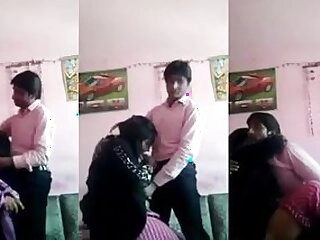 Indian Hard-core sex, mate wifey demonstrate her immense bra-stuffers fuck