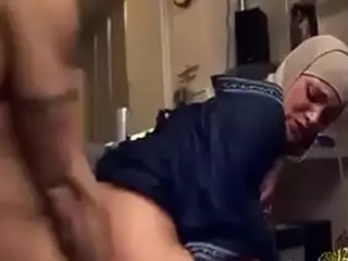 Rough man takes manage of his maid and pummels her rump