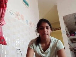 Desha, the pretty village girl, gets wild on web cam